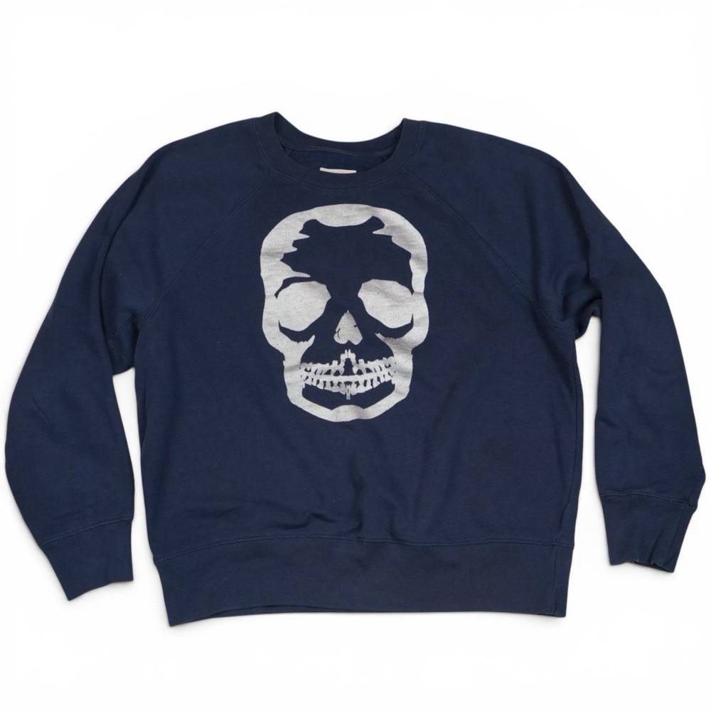 Zadig & Voltaire Navy Skull Sweatshirt Pullover Crewneck Medium